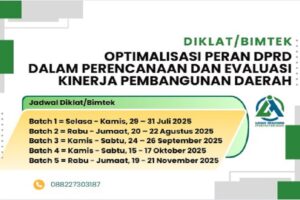 DIklat/Bimtek Diklat Optimalisasi Peran DPRD Dalam Perencanaan Dan Evaluasi Kinerja Pembangunan Daerah